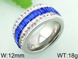 Stainless Steel Stone&Crystal Ring