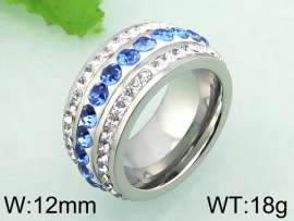Stainless Steel Stone&Crystal Ring