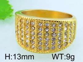 Stainless Steel Stone&Crystal Ring