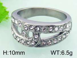 Stainless Steel Stone&Crystal Ring