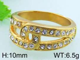 Stainless Steel Stone&Crystal Ring