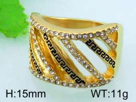 Stainless Steel Stone&Crystal Ring