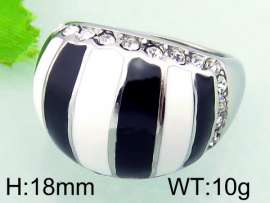 Stainless Steel Stone&Crystal Ring