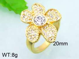 Stainless Steel Stone&Crystal Ring