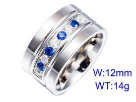 Stainless Steel Stone&Crystal Ring