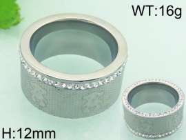 Stainless Steel Stone&Crystal Ring