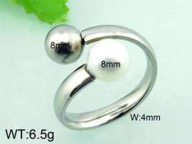 SS Shell Pearl Rings