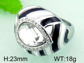 Stainless Steel Stone&Crystal Ring
