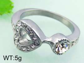 Stainless Steel Stone&Crystal Ring