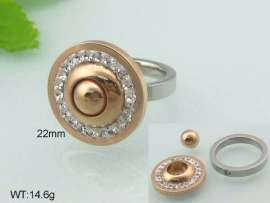 Stainless Steel Stone&Crystal Ring