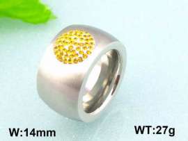 Stainless Steel Stone&Crystal Ring