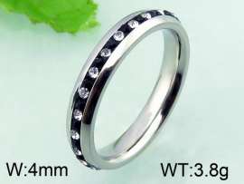 Stainless Steel Stone&Crystal Ring