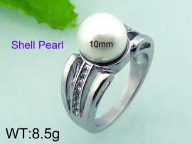 Stainless Steel Stone&Crystal Ring