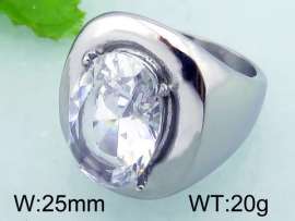 Stainless Steel Stone&Crystal Ring