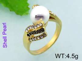 SS Shell Pearl Rings