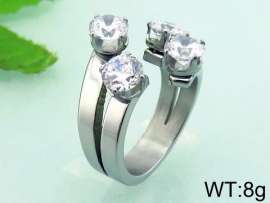Stainless Steel Stone&Crystal Ring