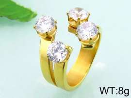 Stainless Steel Stone&Crystal Ring