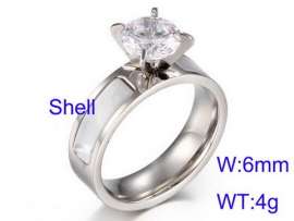 Stainless Steel Stone&Crystal Ring