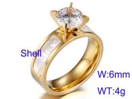 Stainless Steel Stone&Crystal Ring
