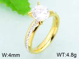 Stainless Steel Stone&Crystal Ring