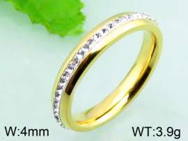 Stainless Steel Stone&Crystal Ring