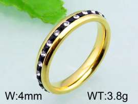 Stainless Steel Stone&Crystal Ring