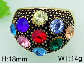 Stainless Steel Stone&Crystal Ring
