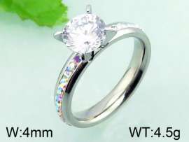 Stainless Steel Stone&Crystal Ring