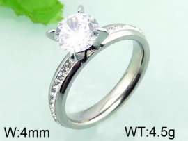 Stainless Steel Stone&Crystal Ring