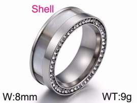 Stainless Steel Stone&Crystal Ring