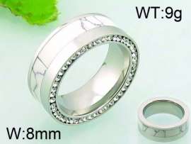 Stainless Steel Stone&Crystal Ring