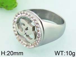 Stainless Steel Stone&Crystal Ring