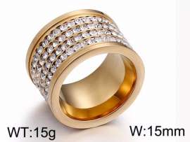 Stainless Steel Stone&Crystal Ring