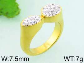 Stainless Steel Stone&Crystal Ring