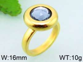 Stainless Steel Stone&Crystal Ring