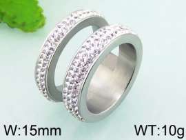 Stainless Steel Stone&Crystal Ring