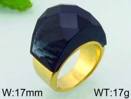 Stainless Steel Stone&Crystal Ring
