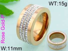 Stainless Steel Stone&Crystal Ring
