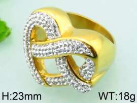 Stainless Steel Stone&Crystal Ring