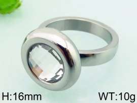 Stainless Steel Stone&Crystal Ring