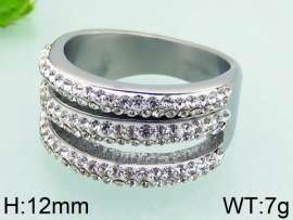 Stainless Steel Stone&Crystal Ring