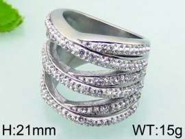 Stainless Steel Stone&Crystal Ring
