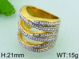 Stainless Steel Stone&Crystal Ring