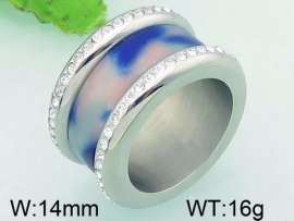Stainless Steel Stone&Crystal Ring