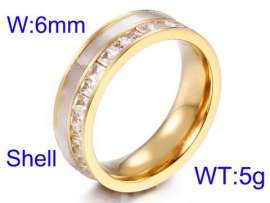 Stainless Steel Stone&Crystal Ring