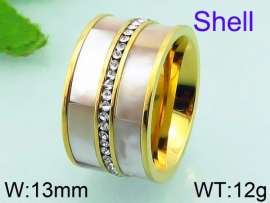 SS Shell Pearl Rings