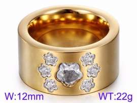Stainless Steel Stone&Crystal Ring