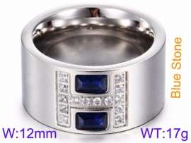 Stainless Steel Stone&Crystal Ring