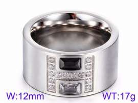 Stainless Steel Stone&Crystal Ring