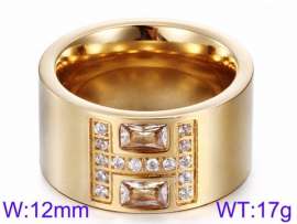 Stainless Steel Stone&Crystal Ring